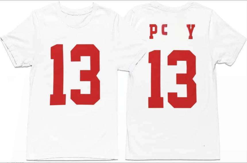 Brock Purdy No 13 San Francisco Football Cotton T-Shirt Jersey Men's Adult Shirt Free shipping