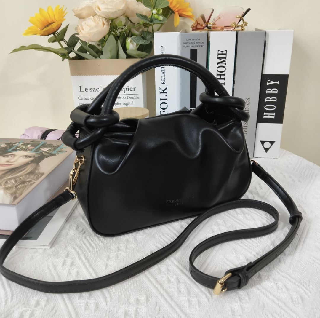 Women s Shoulder Bag Niche Handbag Wrinkled Small Bag Women design s Crossbody Bag Autumn New Designer Bag Pleated Cloud Bag Solid Color Simple Style