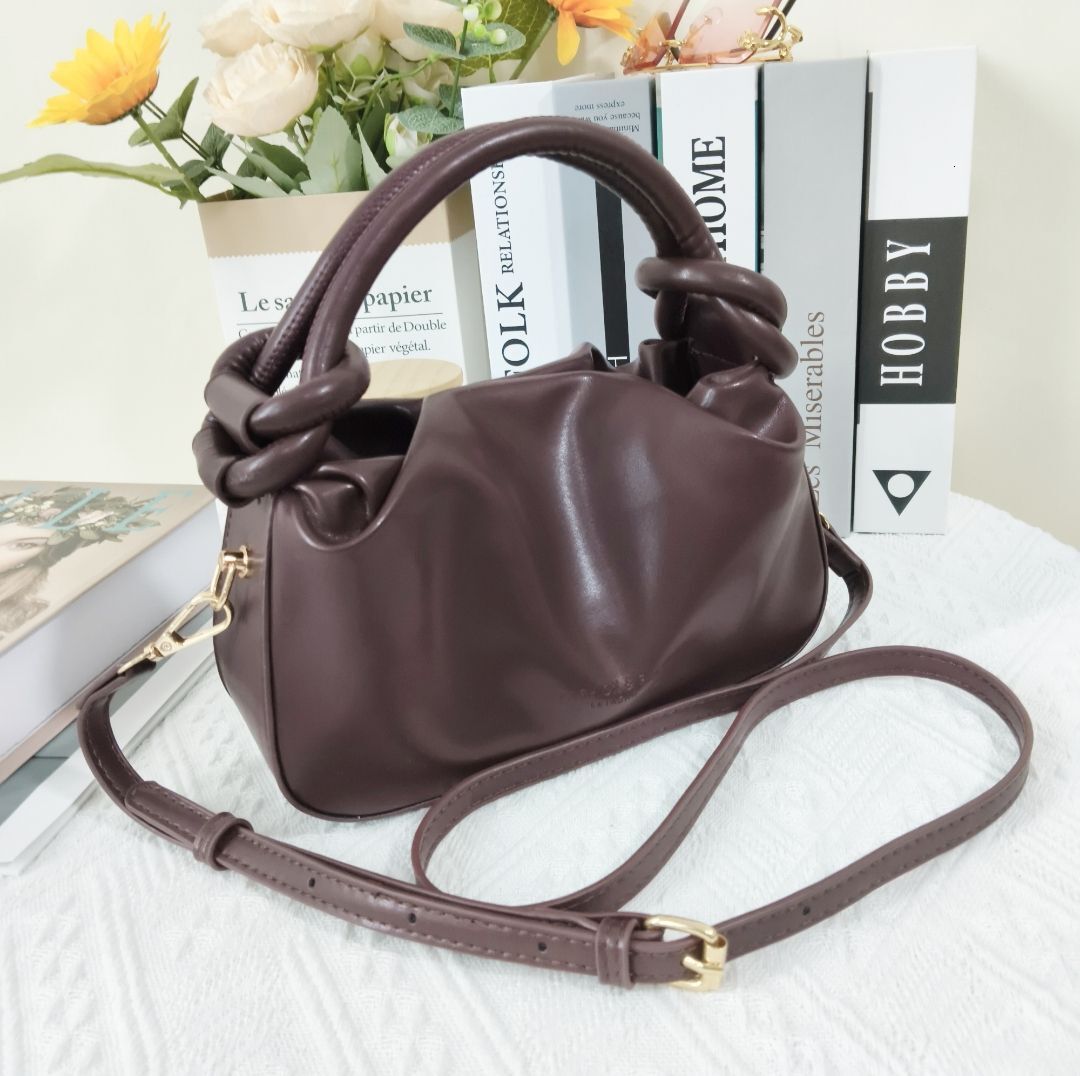Women s Shoulder Bag Niche Handbag Wrinkled Small Bag Women design s Crossbody Bag Autumn New Designer Bag Pleated Cloud Bag Solid Color Simple Style