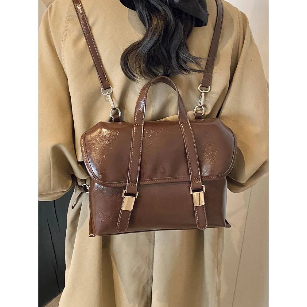 Leopard print women design s backpack large capacity Pu suede women s shoulder bag commuting briefcase autumn new designer bag women s backpack