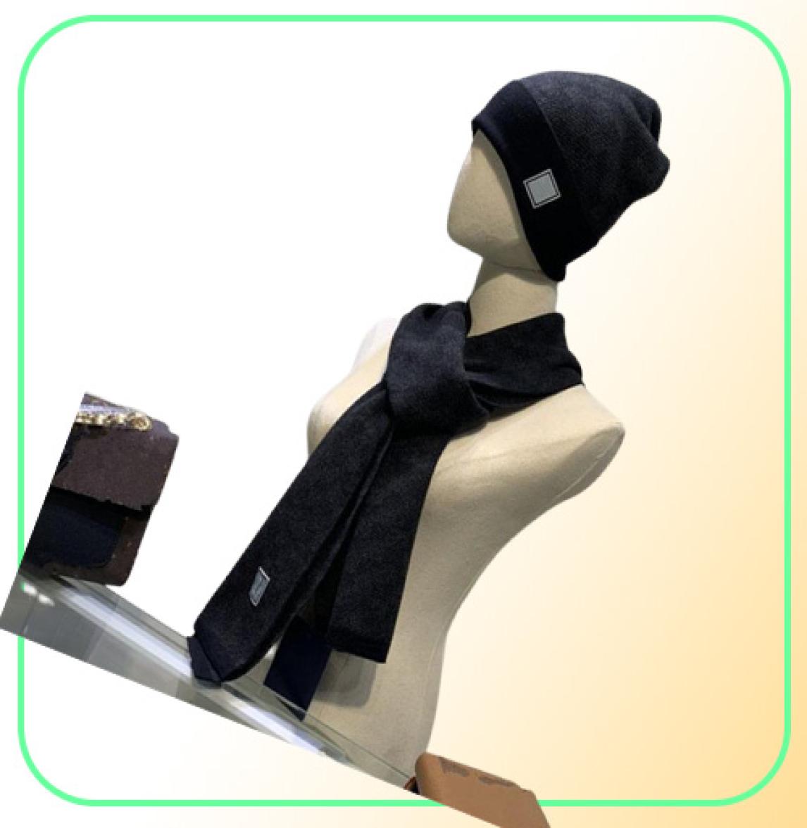 Autumn winter warm scarf set Designers Wool Beanies Wool Scarf and Hat Set Classic Stripe Warm Scarves Mens Womens High Quali5217882