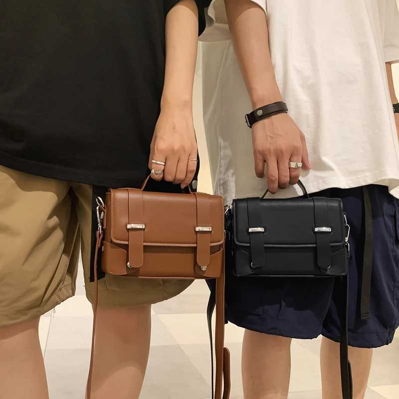 Minimalist Mens Shoulder Bag Fashionable Male PU Leather Crossbody Bags Small Flip Style Messenger Bag for Men Designer Handbag Z250913