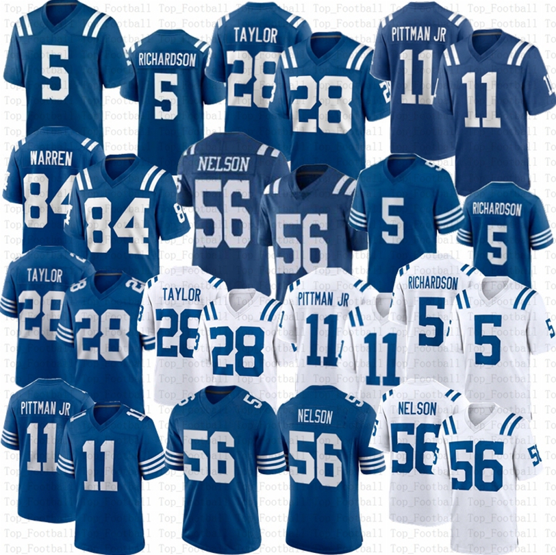 Anthony Richardson Tyler Warren Football Jerseys Peyton Manning Laiatu Latu Adonai Mitchell Jonathan Taylor Michael Pittman Jr Quenton Nelson Daniel Jones Jersey