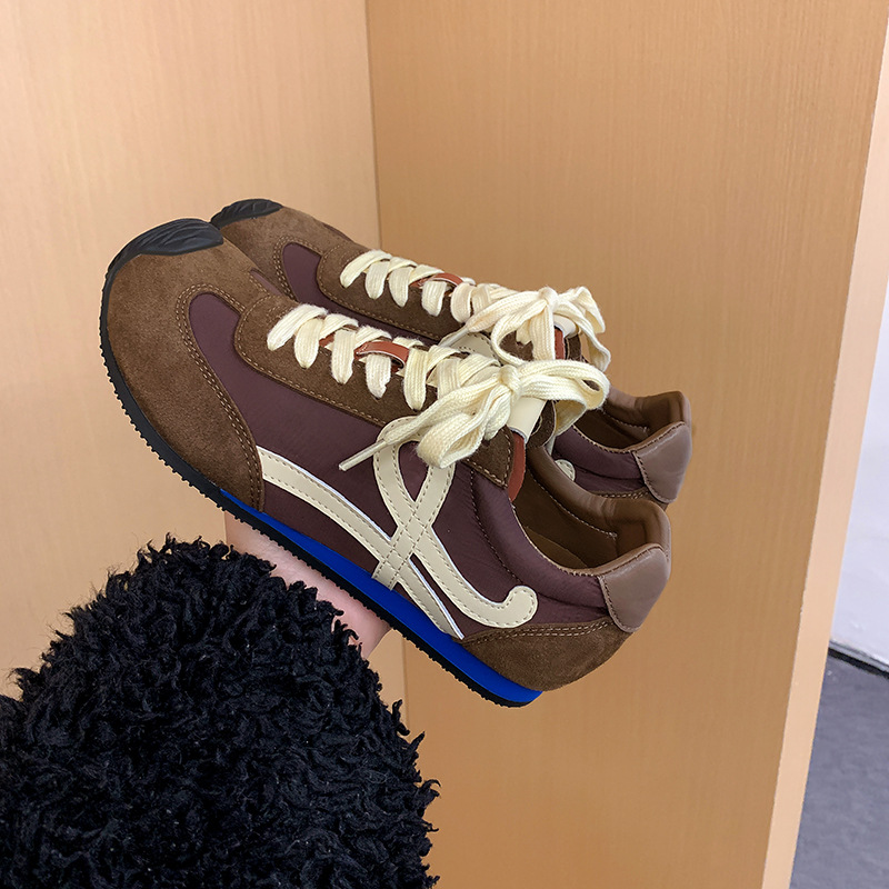 Free shipping De Xun Shoes 2025 Spring New Style insole height-increasing casual slimming sporty light running retro Forrest Gump shoes