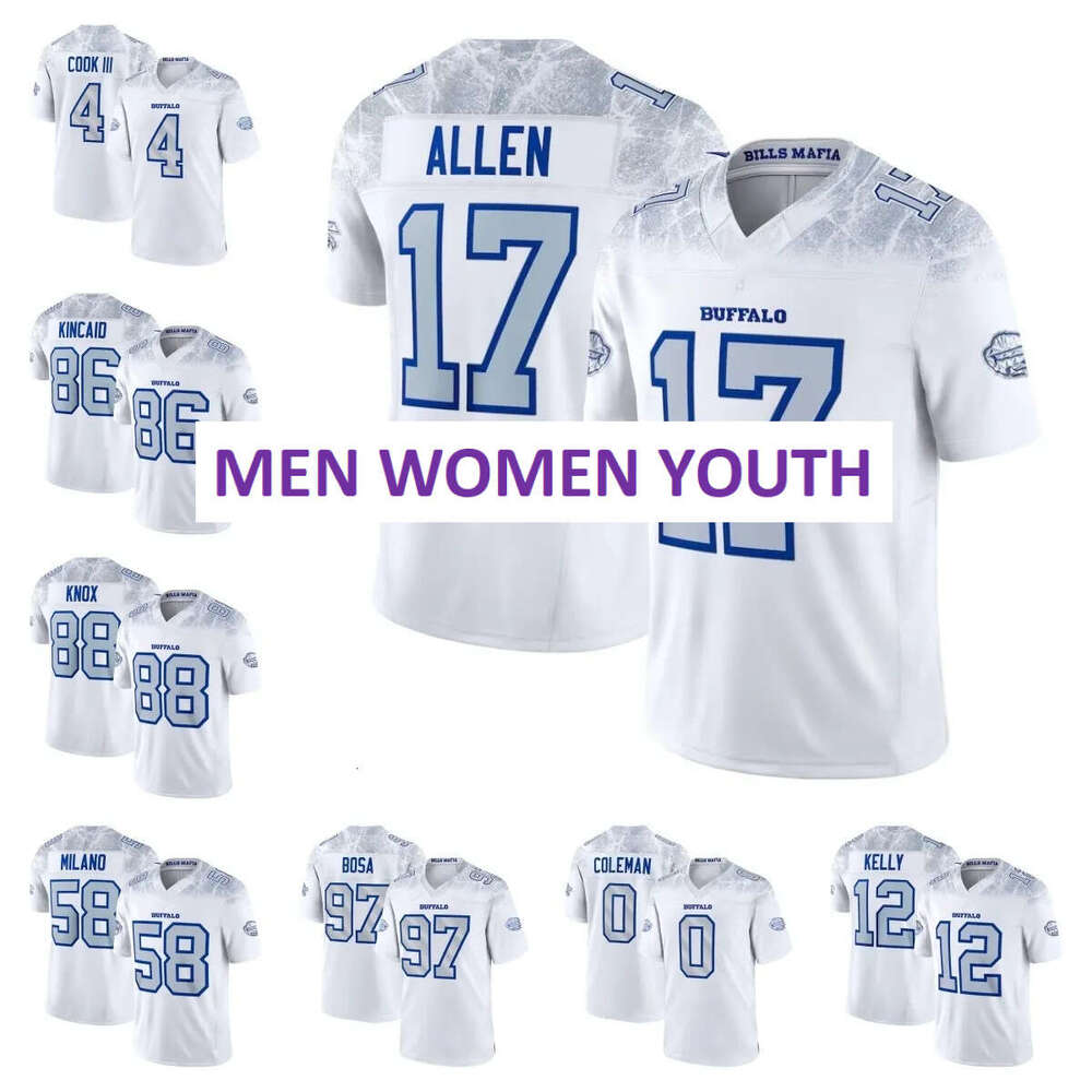 NFL Bills Josh Allen James Cook III Keon Coleman Joey Bosa Matt o Dalton Kincaid Jim Kelly Dawson Knox 2025 Rivalries Collection Limited Jersey