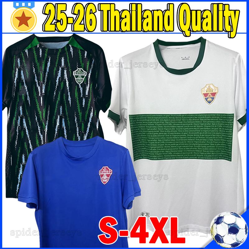 XXXL 4XL 25 26 Elche CF Soccer Jerseys RAFA MIR GERMAN V. 2025 2026 Camisetas De Futbol ANDRE DA SILVA R.MENDOZA Football Shirts ALVARO M.NETO AGUADO FEBAS Men Uniforms