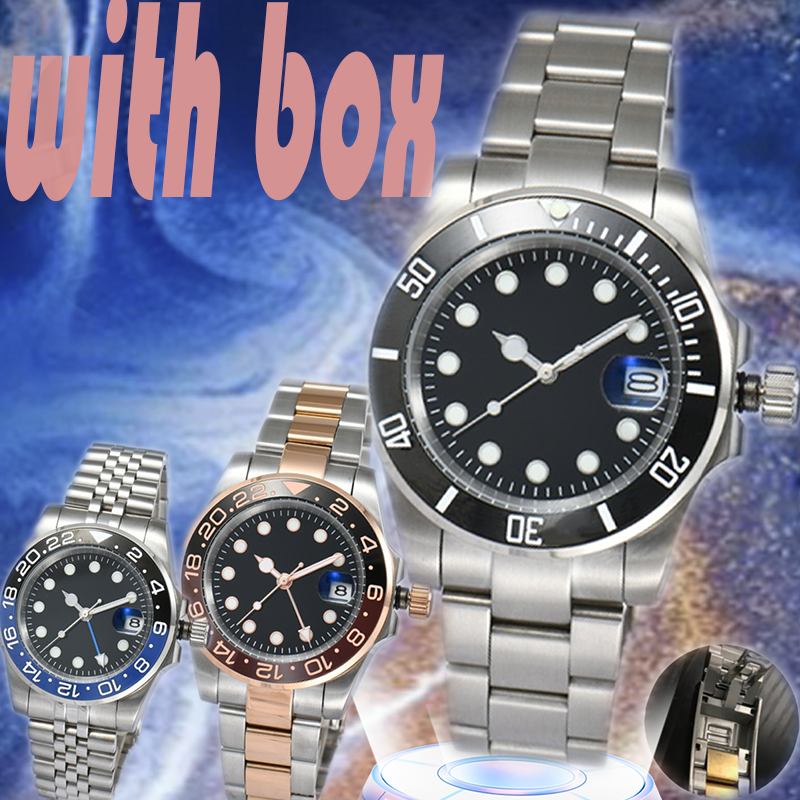 men's automatic mechanical ceramic watch 41mm all stainless steel sliding buckle watch sapphire luminous watch factory montre de luxe