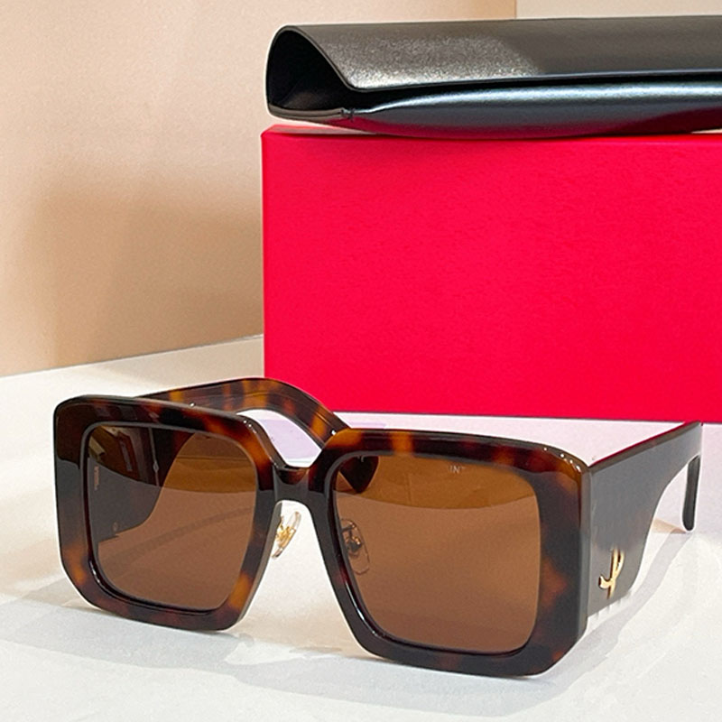 Classic Womens Square Sunglasses SLM120 Retro Tortoiseshell Acetate Narrow Frame Eyewear Lady Exquisite Elegant Style Essential For TRravel UV Protection