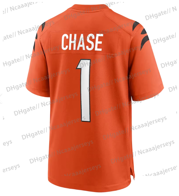 9 Joe Burrow 1 Ja'Marr Chase 5 Tee Higgins 30 Chase Brown Andrei losivas Sam Hubbard Customized Football Jerseys Custom Any Number Name Design