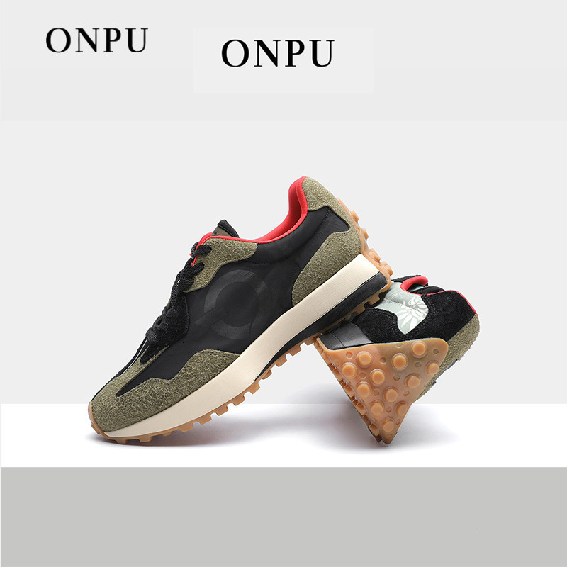 ONPU Classic Color Luxury Block Forrest Gump Shoes Summer Breathable Cool Genuine Leather Soft Sole Designer Sneakers Comfortable Fashion Versatile Tr