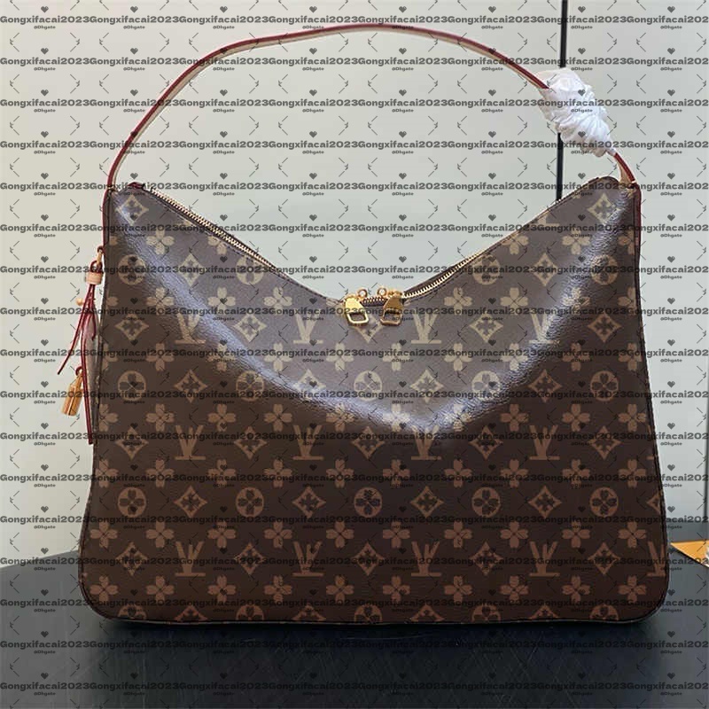 Luxury Graceful Handbag shopping bags Large Womens Designer tote bag Brown Flower Luxury SLOUCHY handbag Shoulder bag designer weekend bag Tote for Travel M12098