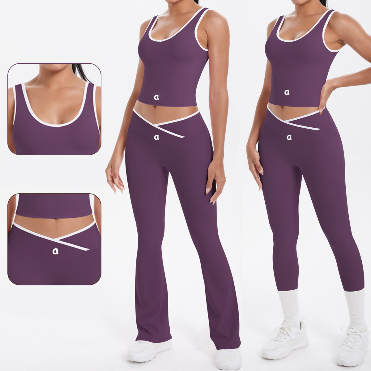 Yoga Set Women Two Pieces bralette Gym Sports Tracksuits Bra Fitness Shorts Fared Pant Workout Sports alolosetss women clothes