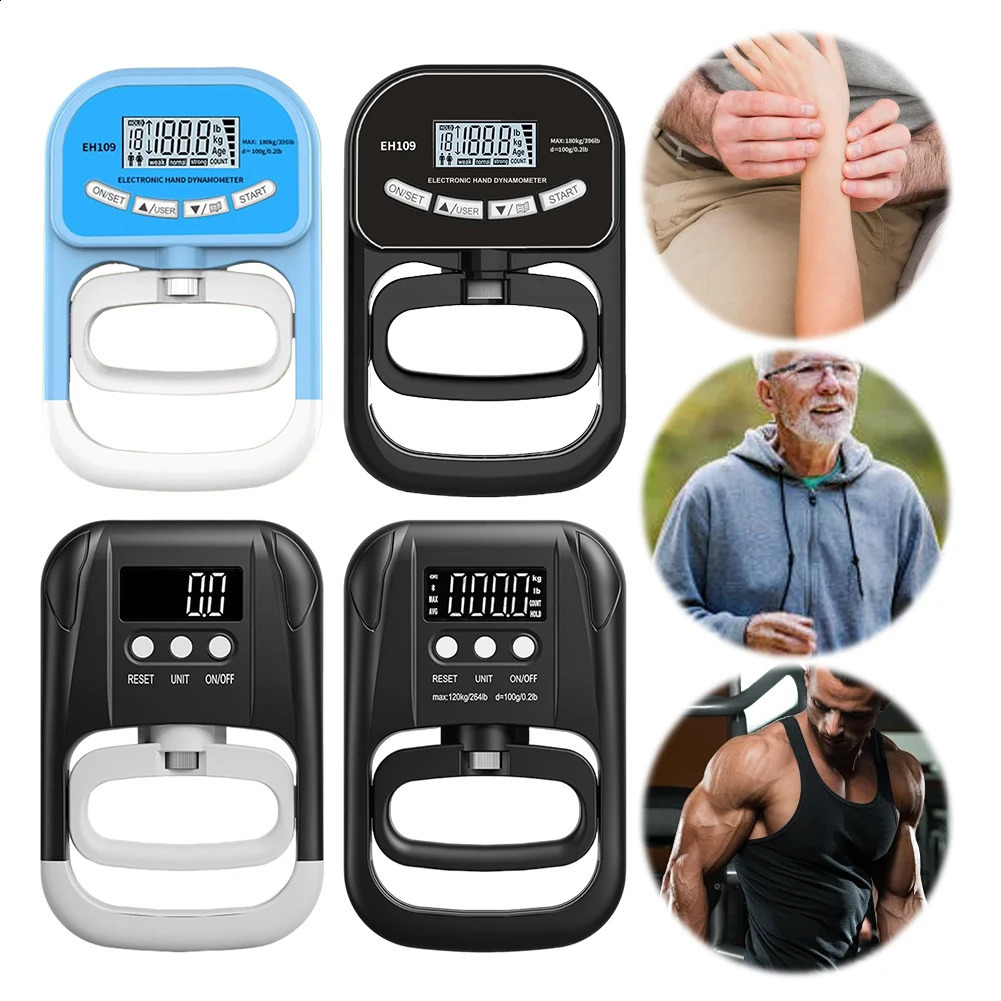 Digital Hand Dynamometer Hand Grip Strength Trainer USB Rechargeable Grip Strengthener Hand Exerciser Meter for Home School Use250912