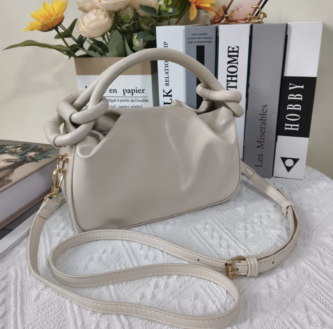 Women s Shoulder Bag Niche Handbag Wrinkled Small Bag Women design s Crossbody Bag Autumn New Designer Bag Pleated Cloud Bag Solid Color Simple Style