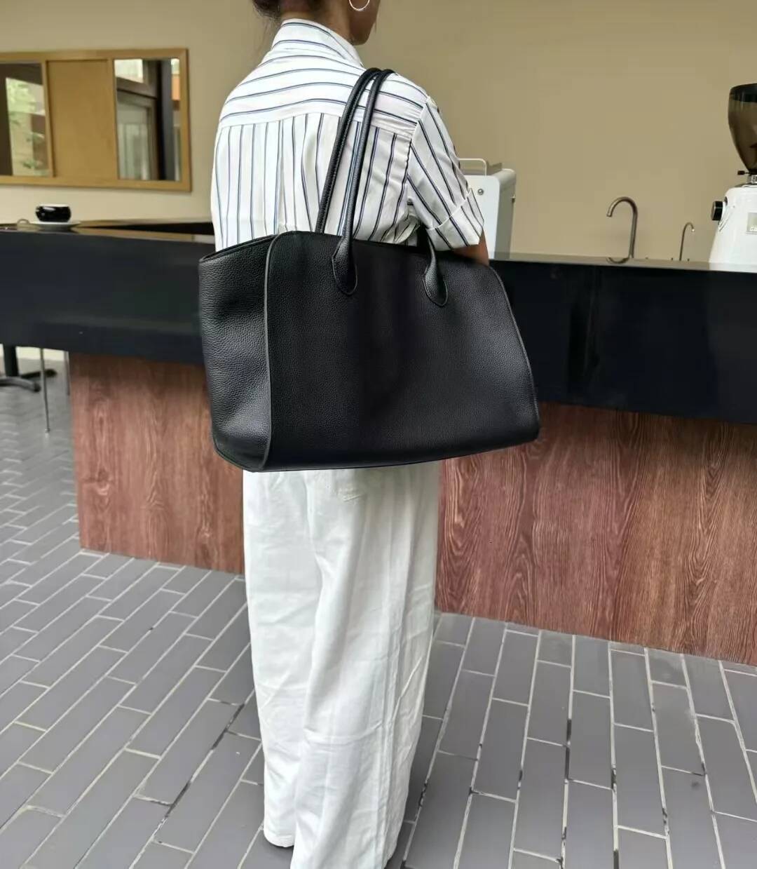 Tote High Quality Genuine Leather Large Capacity Marlo 17/14 Shoulder Handbag Soft Cowhide Casual Suede Women's Bag