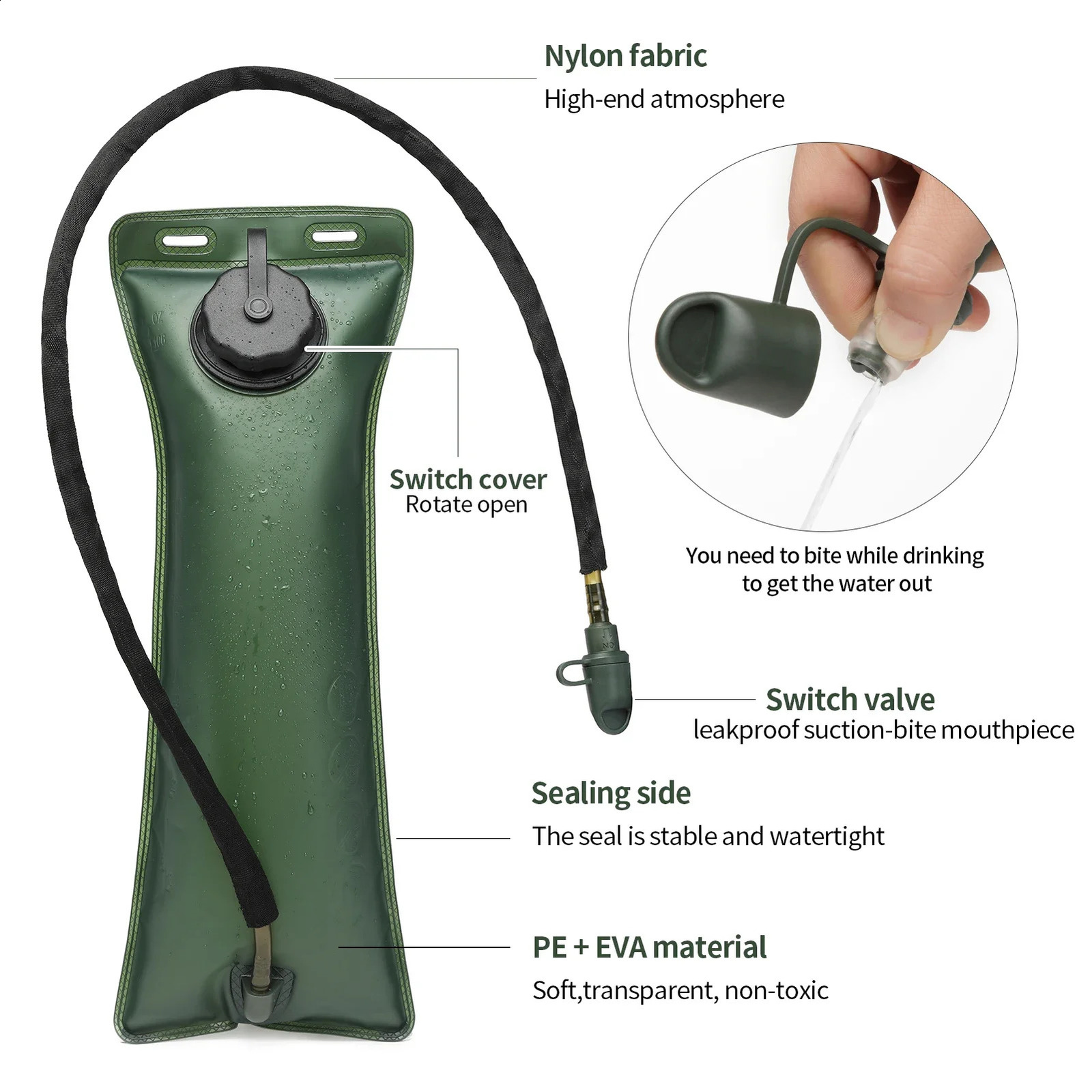 Military Class Camel Backpack with 3L Waterproof Water Bladder for Running Jogging Cycling 250912