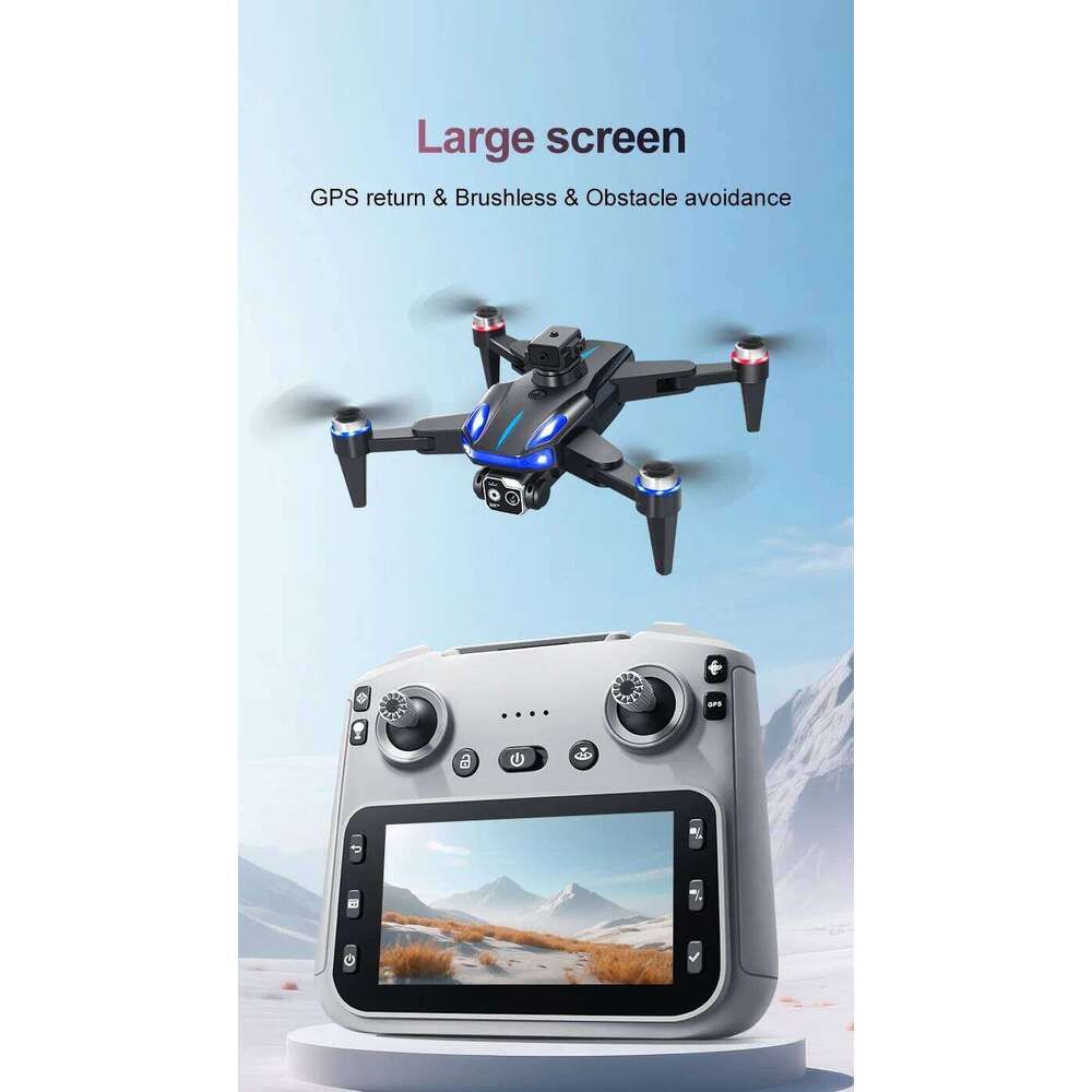 Professional RC Quadcopter Drone With GPS FPV K Camera Inch Screen Remote Controlled Toys Obstacle Avoidance A