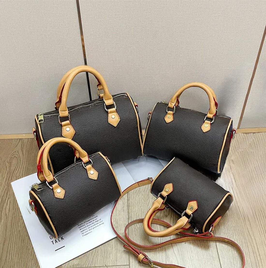 Fashion Women PU Leather Handbag Shoulder Bag Crossbody Bags lady Purse 6 size luggage bag handbags
