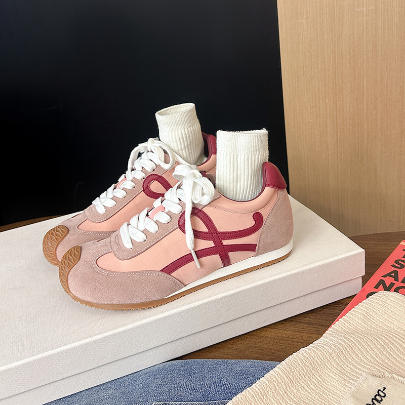 Free shipping De Xun Shoes 2025 Spring New Style insole height-increasing casual slimming sporty light running retro Forrest Gump shoes