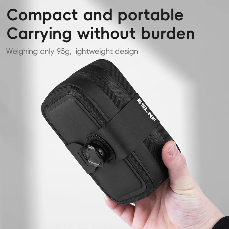 ESLNF Rainproof Cycling Bag Portable Mountain Bike Saddle Quick Release Buckle Road Bicycle 250912
