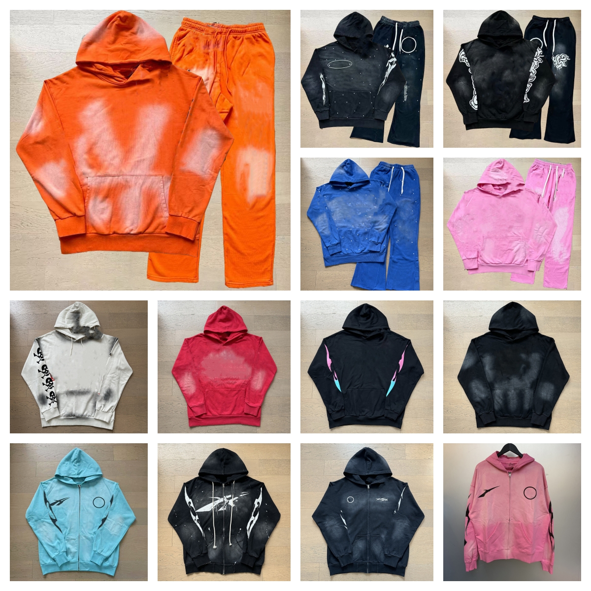 Hoodie Designer Mens Zip Up Hoodie Hellly Staraly Hoodie For Man Woman Tracksuits Sports Suit Pants Pullover Vintage Street Graffiti Sweatshirts DY0914