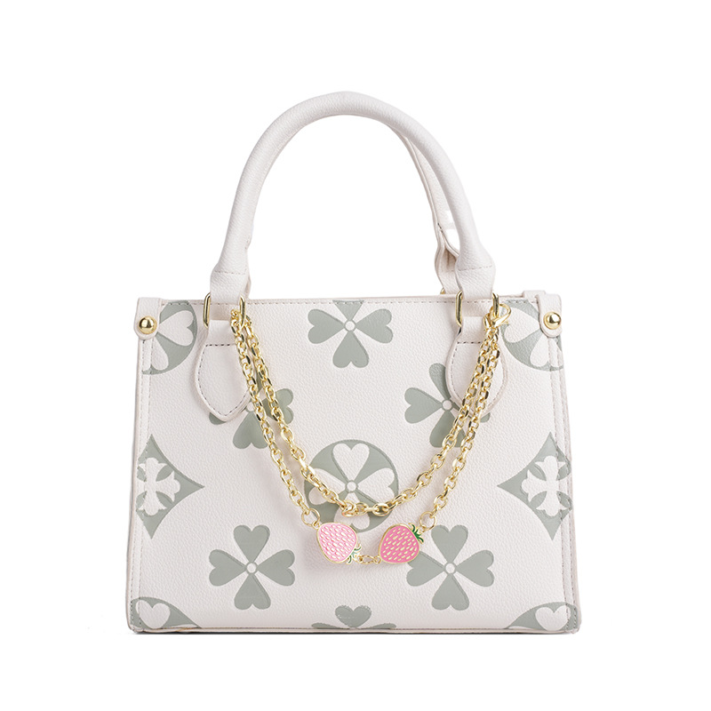 Luxury Bag 2025 New Vintage Print Tote Bag for Women Luxury Small Square Purse Elegant Shoulder Crossbody Bag with Top Handle