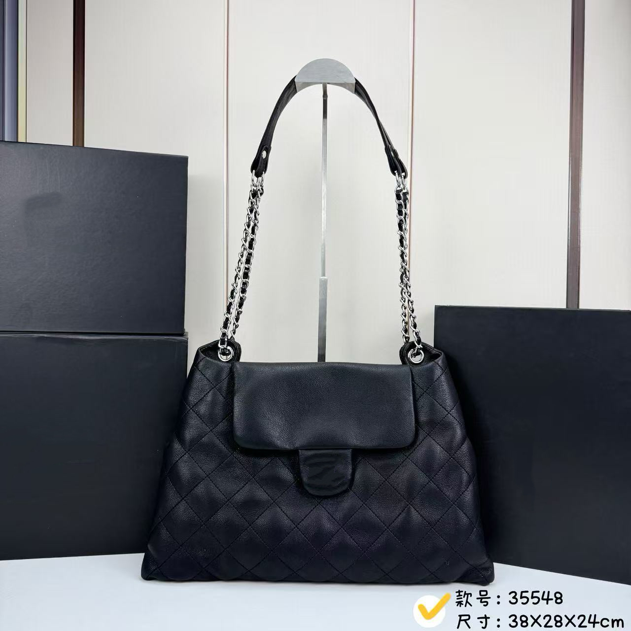 AAA ss285 c***l bag designer bag Luxury Commuter large-capacity genuine leather diamond chain versatile hobo bag crossbody bag