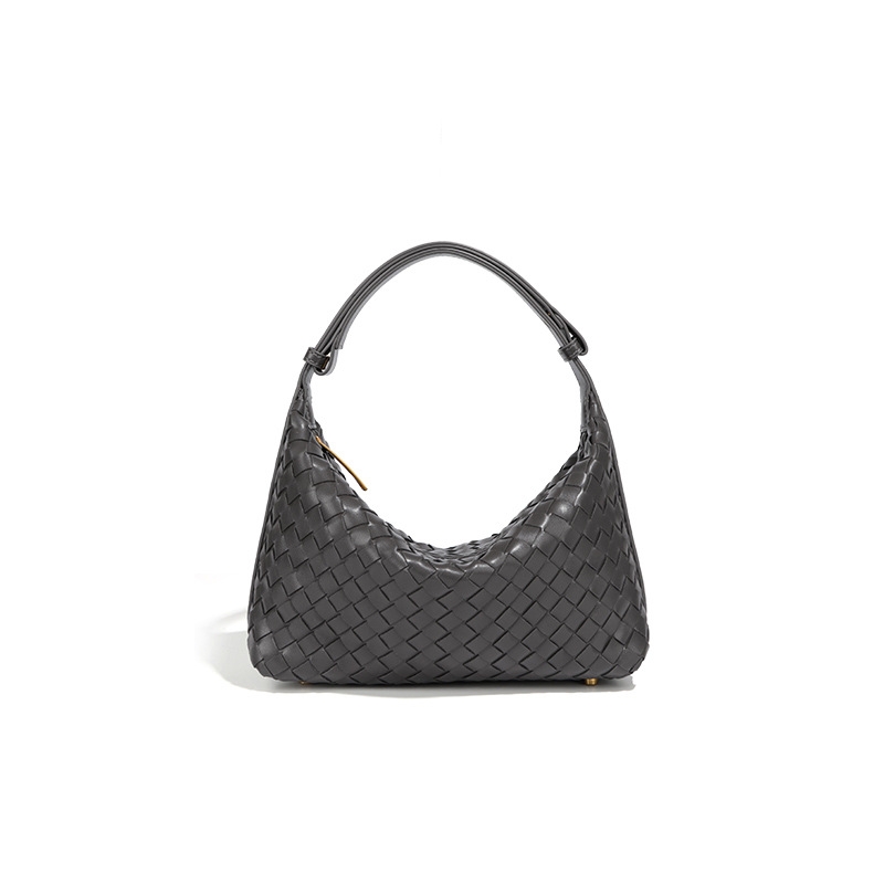 2025 New Versatile Handmade Woven Bag, Fashionable Simple Lunch Box Handbag, High-End And Niche Single Shoulder Armpit Bag fashion Designer