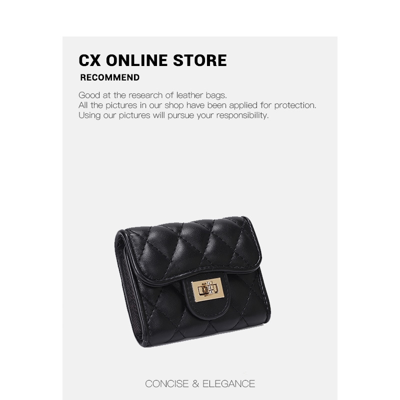 2025 New Change Fashion Multi Slot Card Bag Versatile Solid Color Dia Grid Wallet fashion Designer