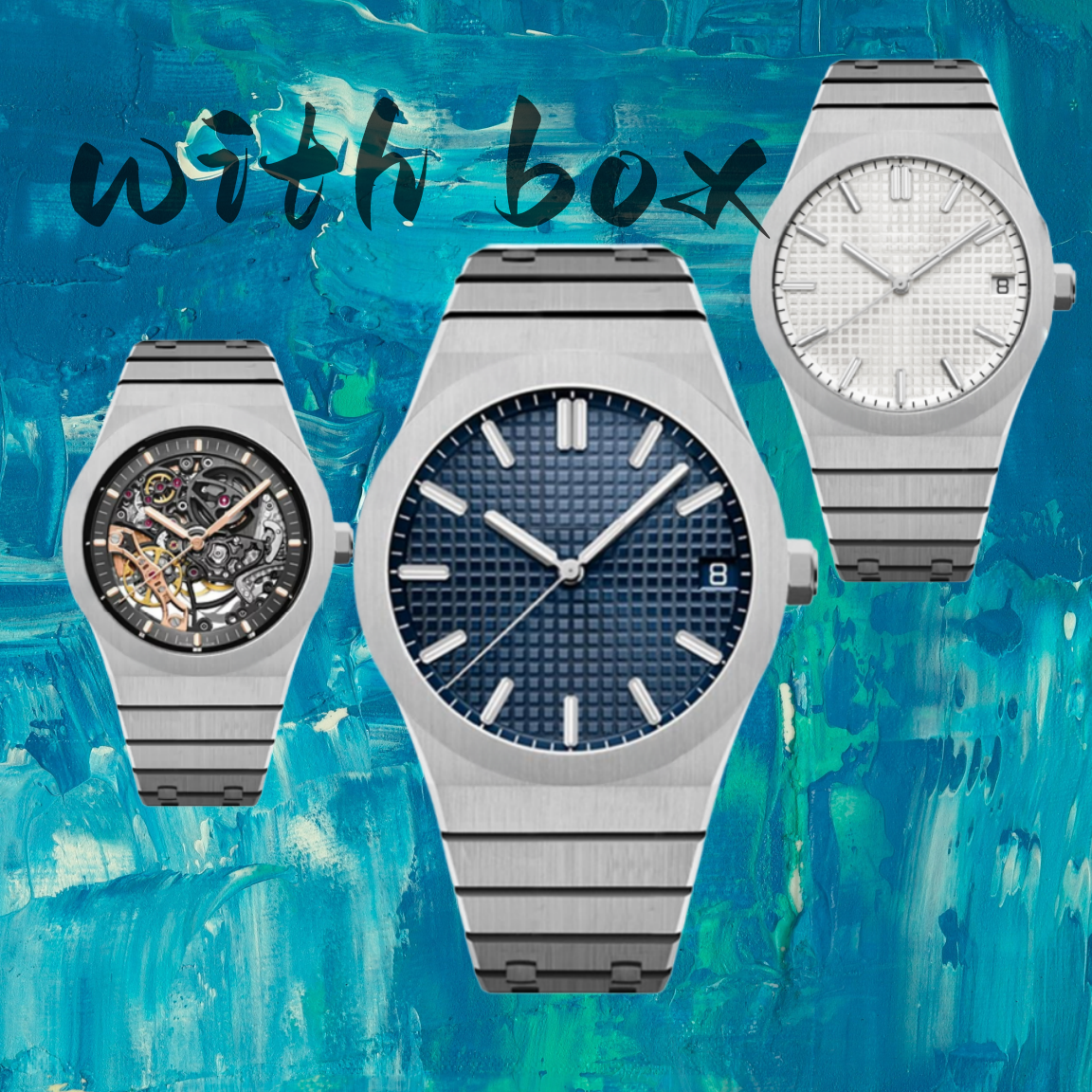 Men's Automatic Watch with Sapphire Luminous Dial - Stainless Steel Swim Watch, Smart Casual Style, 41mm