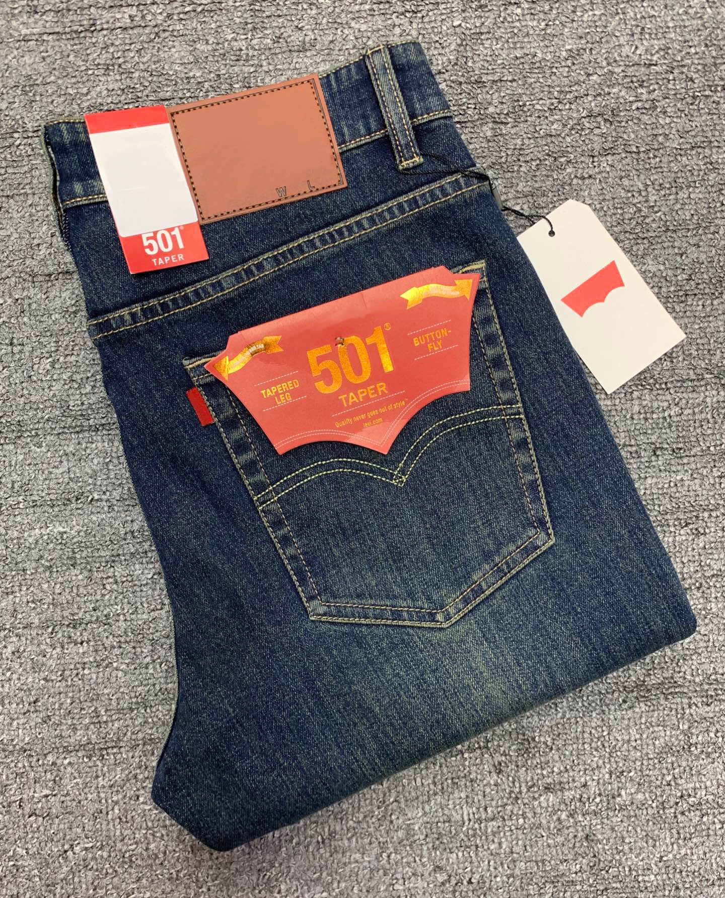 American Spirit 501 Mens Jeans HighQuty Distressed Denim Trousers Retro Strtwear Style L250925MPV5