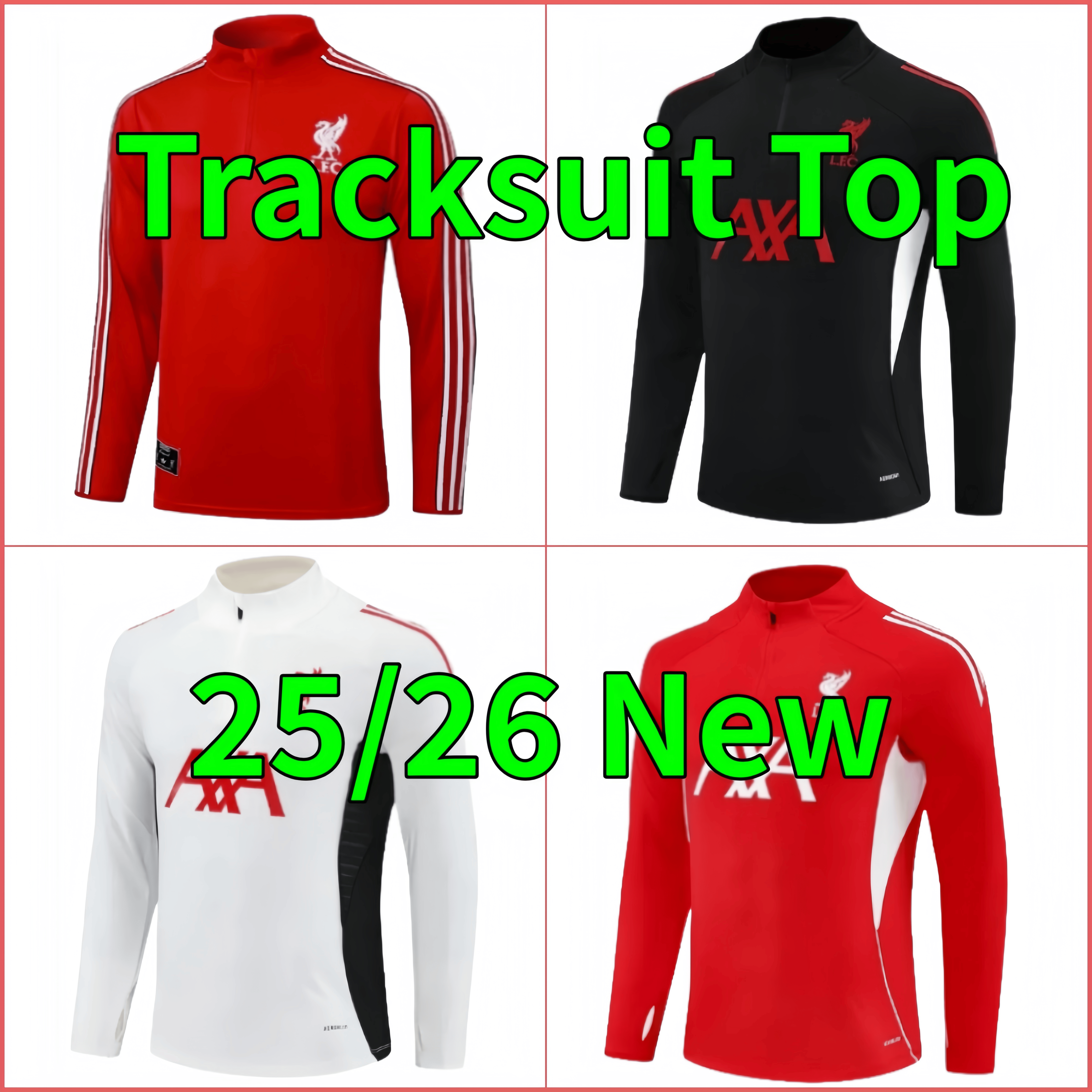 25/26 LFC long tracksuit top long training suit 25 26 soccer Jersey kit uniform adult sweatshirt Sweater sets men kids