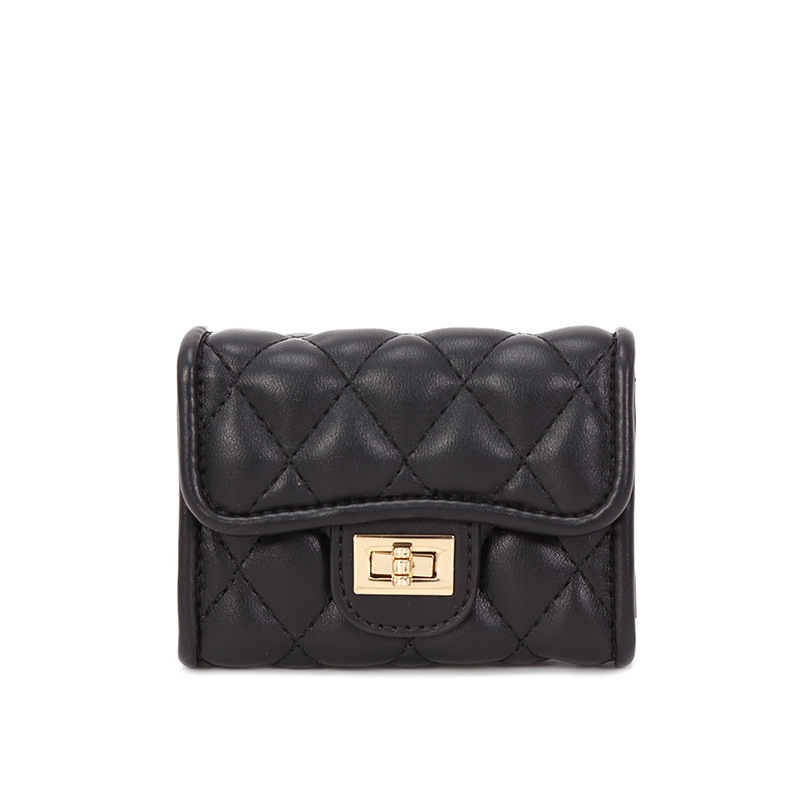 2025 New Change Fashion Multi Slot Card Bag Versatile Solid Color Dia Grid Wallet fashion Designer