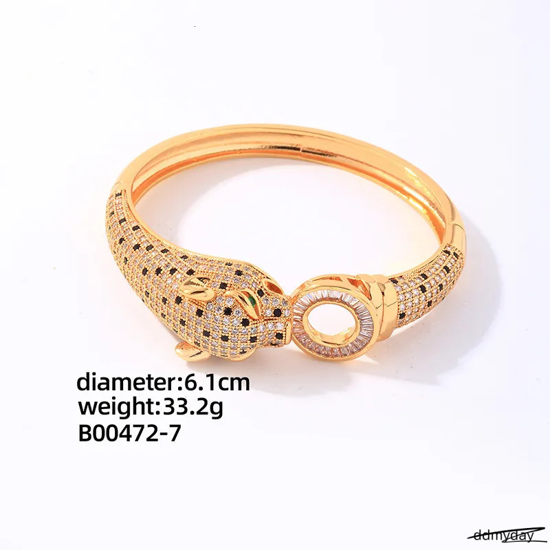 Brand Designer Leopard Jewelry Set Kashi Accessories European And American Style Full Dia Gold-Plated Bracelet Ring Light High-End Fee ddmyDay