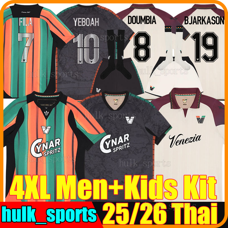 4XL 25/26 VeNeZiaS FC Soccer Jerseys YEBOAH DOUMBIA BJARKASON DUNCAN CASAS BUSIO KIKE PEREZ LELLA FRANJIC HAPS SVOBODA SVERKO Men Kids Kits socks sets football shirts