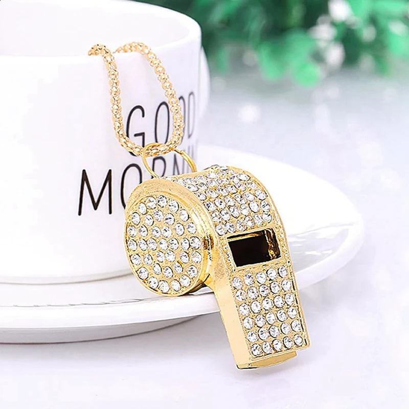 Whistle Metal Crystal Rhinestone Whistle Shining Whistle With Keychain For Referees Coaches Teachers 250912
