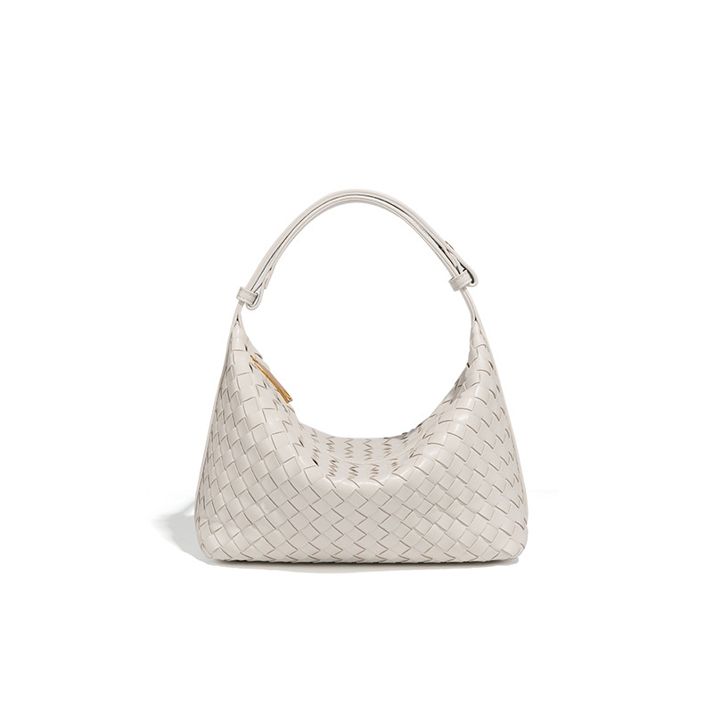 2025 New Versatile Handmade Woven Bag, Fashionable Simple Lunch Box Handbag, High-End And Niche Single Shoulder Armpit Bag fashion Designer