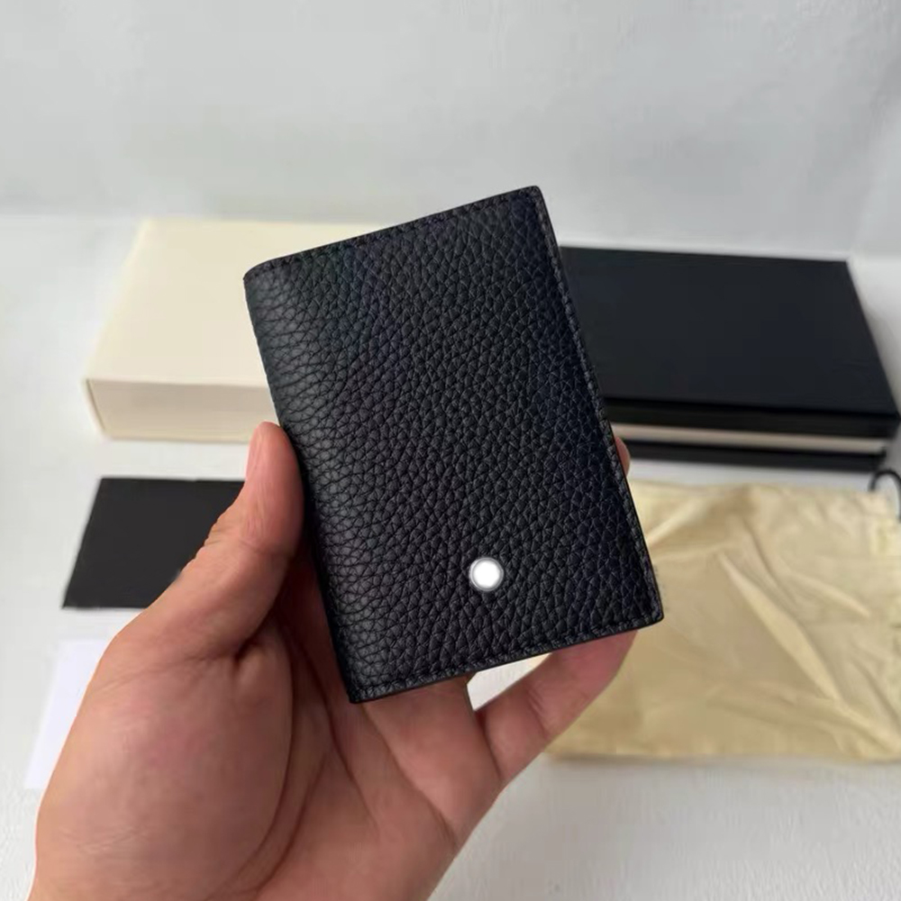 Genuine Leather Wallet Cardholder Business Card ID Card Men's Wallet Credit Card Wallet Luxury Designer Top Quality Women's Pure Leather Folding Wallet Portafoglio