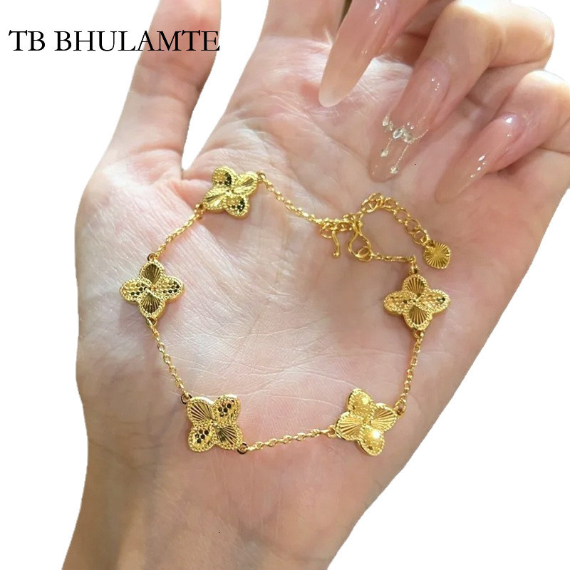 TB BHULAMTE S925 Sterling Silver Designer High-end Gold Petal Fish Scale Texture Luxury Accessories Women's Exquisite Bracelet Niche Gorgeous Jew