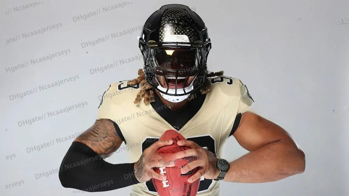 Alvin Kamara 41 Tyrann Mathieu 32 Chris Olave 12 Taysom Hill 7 Cameron Rashid Shaheed Rattler Personalized Custom Football Jerseys Custom Any Number Name 555