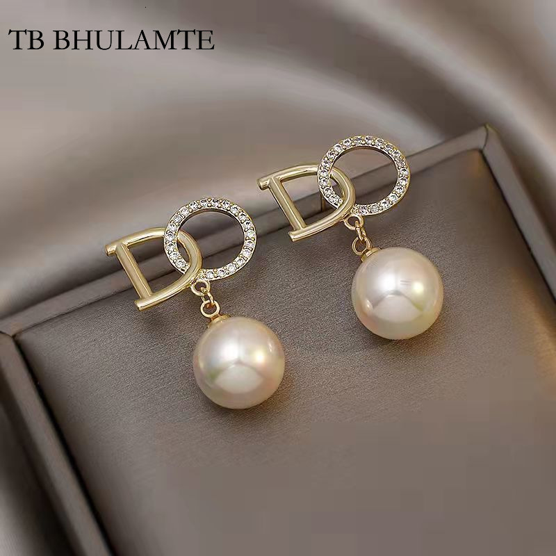 TB BHULAMTE New Luxury Elegant High-end French Designer Accessories Fashionable Niche Popular Student Youth Women's Earrings Jewelry High Quality
