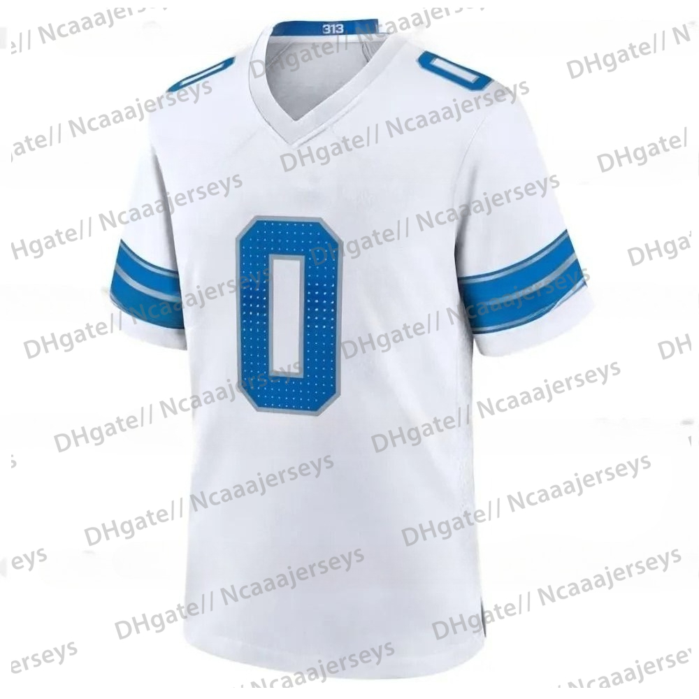 custom 0 Gibbs 2025 Football Jersey 14 Amon-Ra St. Brown Jahmyr Jack Campbell Barry Sanders Jared Goff Jeff Okudah Johnson Shxinet Design