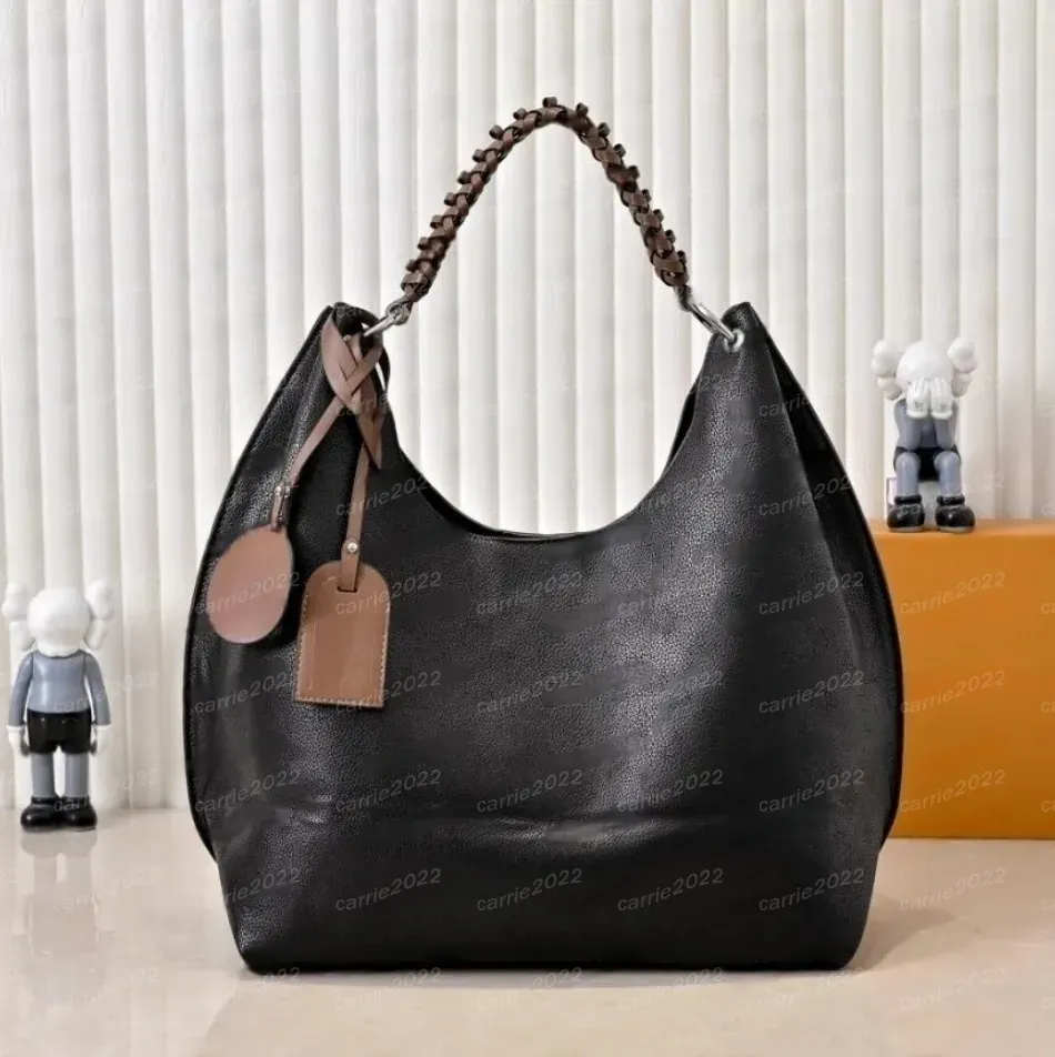 carmel hobo bag luxury shoulder bags mahina perforated leather tote designer crossbody taurillon genuine leather letter flower pocket handbag women purse bags