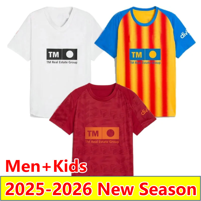 25 26 valencias soccer jerseys 2025 2026 HUGO DURO camisetas de futbol A.ALMEIDA Gaya PEPELU football shirts 2025 2026 L.RIOJA JAVI GUERRA DIAKHABY men kids uniforms