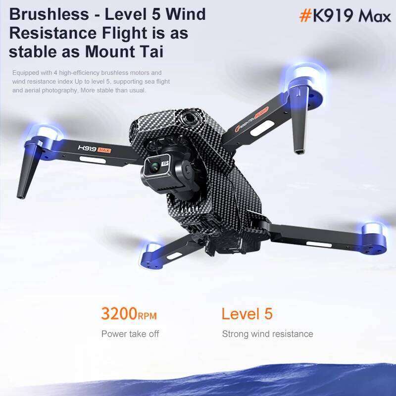 K919 MAX GPS Drone Professional 4K HD Camera 3-Axis Gimbal Obstacle Avoidance Brushless 5G WIFI Large Screen RC Quadcopter Toys