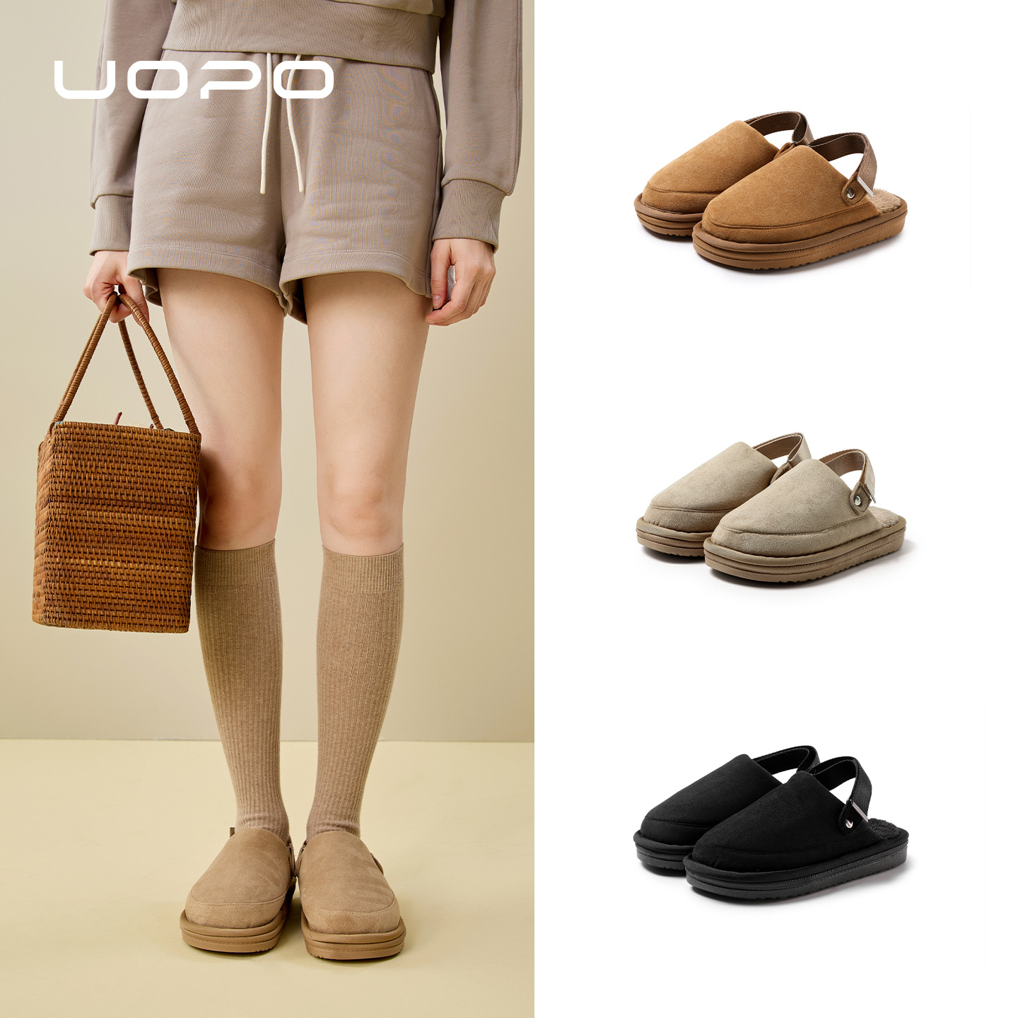 Hot new free shipping designer slippers for womens snow slippers black khaki brown New anti slip and warm simple cotton shoes