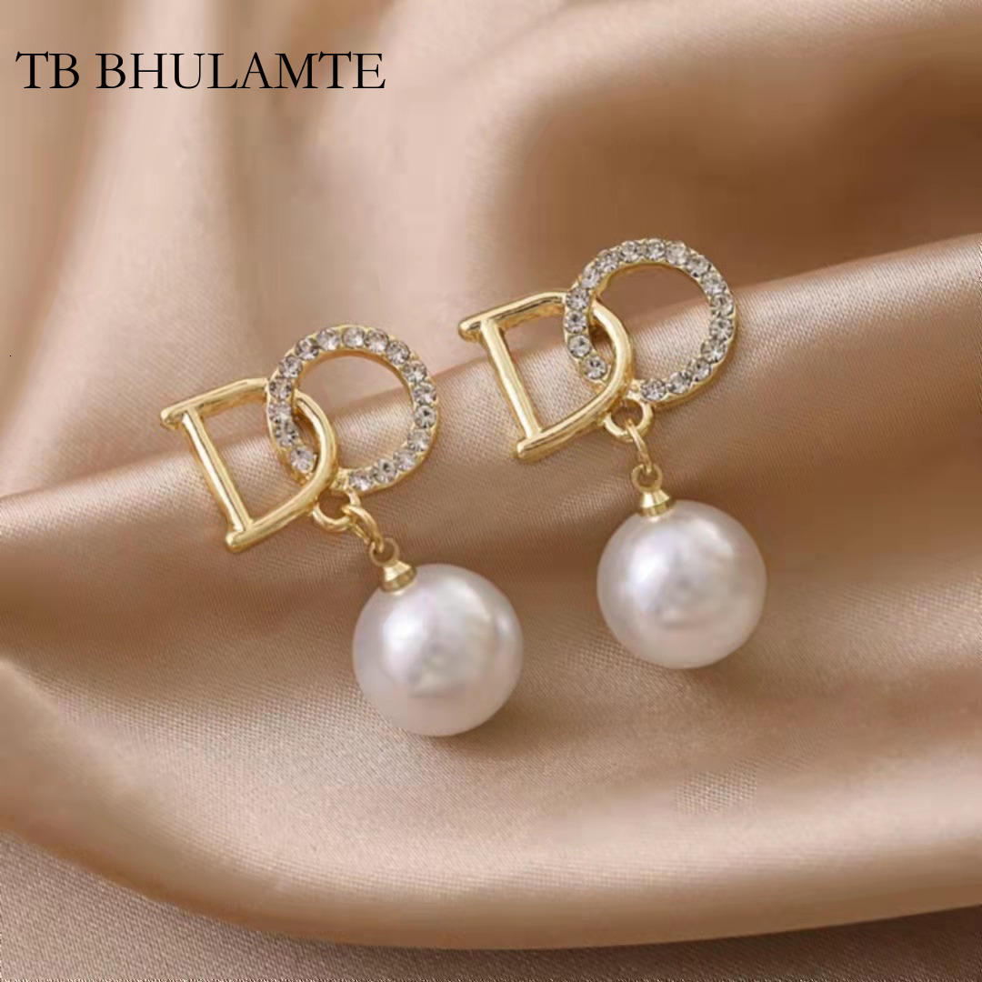 TB BHULAMTE New Luxury Elegant High-end French Designer Accessories Fashionable Niche Popular Student Youth Women's Earrings Jewelry High Quality