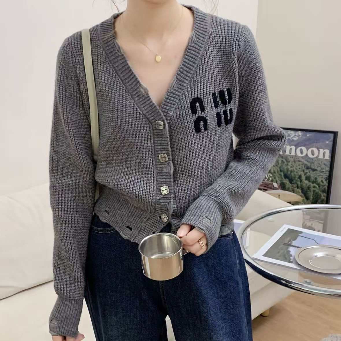 Women's Sweaters Ladies pullover, autumn and winter loose knit sweater with long sleeves, round neck, geometric collision jacquard pattern, casual pullover Embroidery