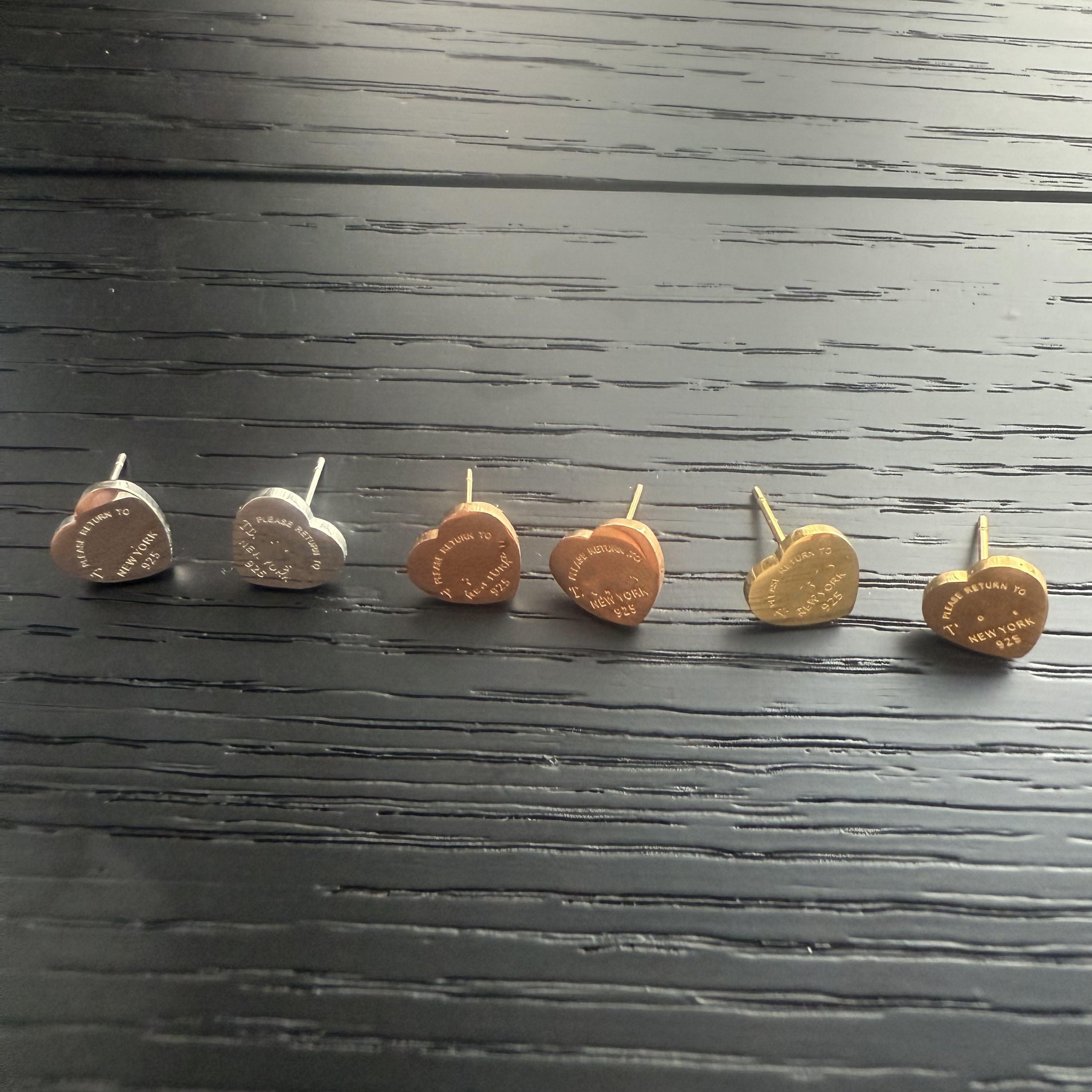 Luxury Original branded designer heart stud 316L Stainless Steel 18k Gold silver rose women letter T engrave earrings jewelry girl gift match clothes