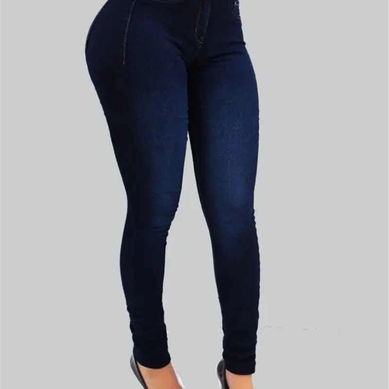 Womans pure color jeans denim high waist jeans street play cultivate ones morality pants shaping figure with high waist jeans 250912